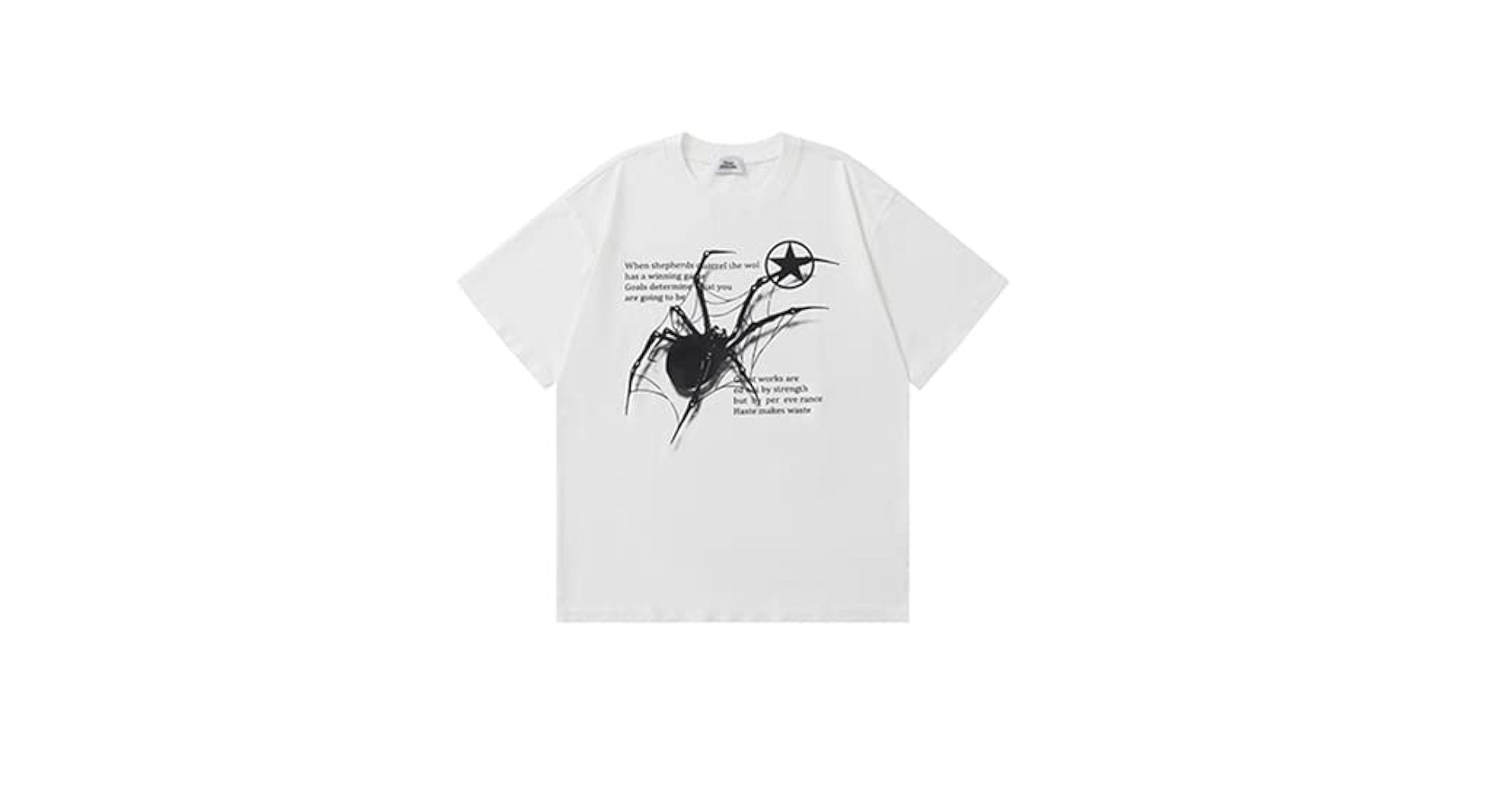 Men T-Shirt Streetwear Hip Hop Oversized Y2k Washed Black