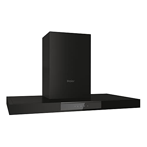 Haier-I-Clean-Series-4-HATS9DCS56B-Campana-extractora-90cm-Potencia-746-m3h-Motor-250W4-Velocidades-Silenciosa-48-db-Filtros-carbono-y-Antigrasa-Luz-LED-Clase-A-Cristal-Negro