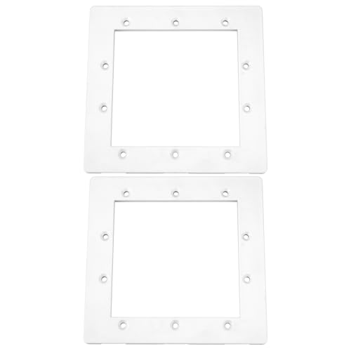 The Lord of the Tools 2 Stück Pool-Skimmer-Frontplatte Ersatzteil Flanschrahmen Skimmer-Dichtung Ersatz für Basic Standard Mini-Einbau-Skimmer (210 X 202 Mm)