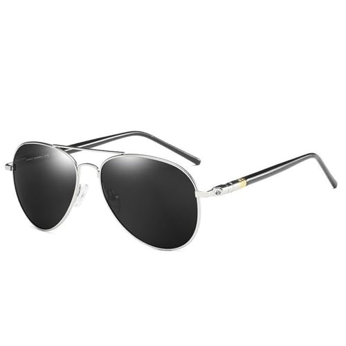 Lunettes de soleil polarisées anti éblouissement monture métal UV400 contre fatigue visuelle