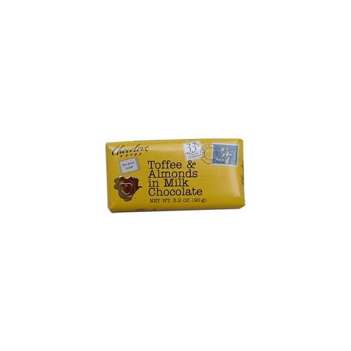 Chocolove Chocolate, 3.2 oz (90 g) (Toffee & Almonds in Milk Chocolate)