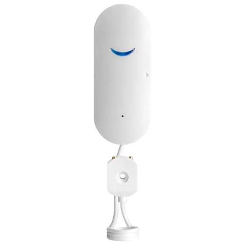 Miratic Sensor de Agua Tuya Smart   Detector de Fugas De Agua Wi Fi   Sensor Inundacion Inteligente Alarma De Agua Compatible con App (Pilas Incluidas) El Cable de la sonda Mide 1 m