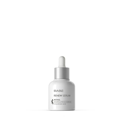 Laboratorios Babé RENEW SERUM | Sérum Facial Rejuvenecedor | Renueva y Hidrata la Piel Sensible | Con Retinal, Ácido Hialurónico y Prebióticos | Textura Ligera