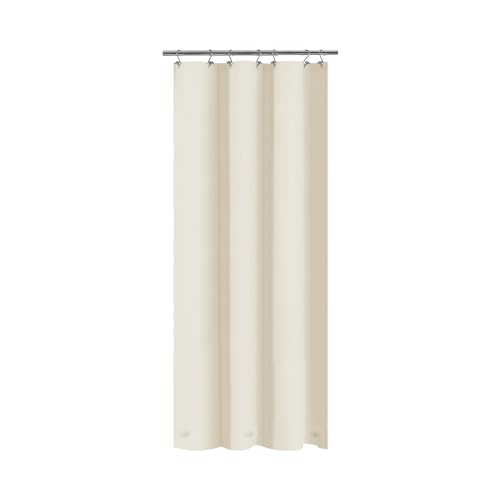 Image of Barossa Design Beige Stall Shower Curtain Liner 36 inch W x 72 inch H - Waterproof PEVA Plastic Shower Liner for Small Bathroom Stall, Lightweight Bath Curtain with 3 Magnets & Metal Grommets - Beige