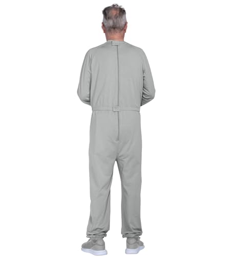 Adaptive Men's Security Back-Zip Jumpsuit - Easy Care Romper for Elderly & Limited Mobility3