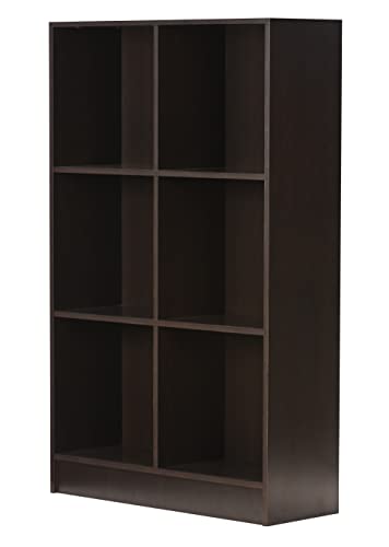 Image of DeckUp Meritus-L 3-Shelf Engineered Wood Book Shelf and Display Unit (Dark Wenge, Matte Finish)