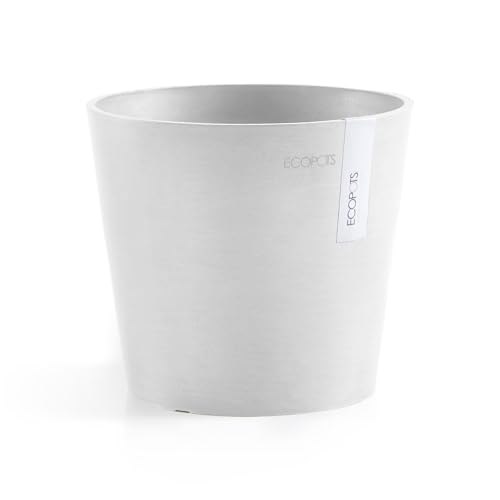 Ecopots Amsterdam Blumentopf aus recycelten Materialien mit Wasserspeicher, skandinavisches Design, innen/außen 16,8 x 15 cm