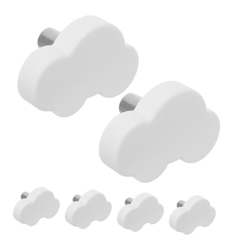 IWOWHERO Modern Drawer Pulls Cartoon Design 6pcs Soft Cabinet Knobs Decorative Handles for Kitchen