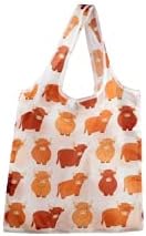 Foldable Reusable Shopping Bag - Highland Coo Cow