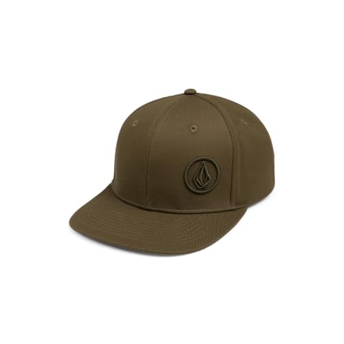 Image of Volcom Men's Snapback Hat - 6-Panel Twill Flat Brim Cap Adjustable Snap Closure