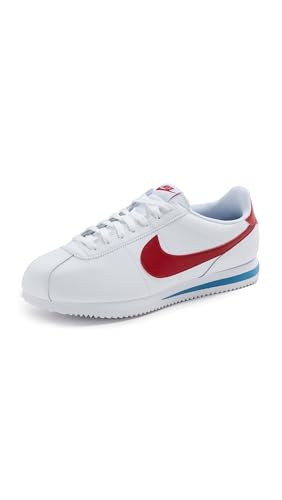 Nike Men's Cortez Sneakers, White/Varsity Red/Varsity Blue, 9 Medium US