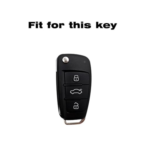 Funda con tapa para llave de coche Audi con soporte protector de TPU sin llave 3