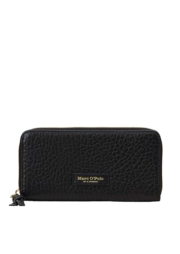 Porte-Monnaie Marc O'Polo Finja Zip Wallet Black petit portefeuille cuir noir