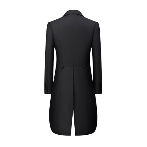 Men's Tailcoat Blazer Prom Business Double Breasted Buttons Swallow-Tailed Suit Coat2