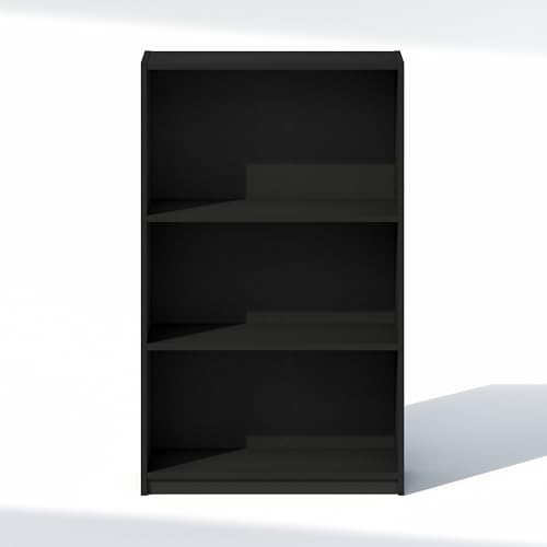 Image of Furinno Reed Closet Organizers and Storage, 3-Tier Closet Organizer, Open Shelf Closet Storage, for Wardrobe, Bedroom, Living Room, Blackwood
