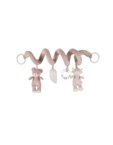 NOUKIE’S - Spirale d’Activité pour Bébé - Rose - Fluffy & Lily - Doux avec Animaux en Peluche - À accrocher sur Poussette, Siège-Auto ou Lit -...