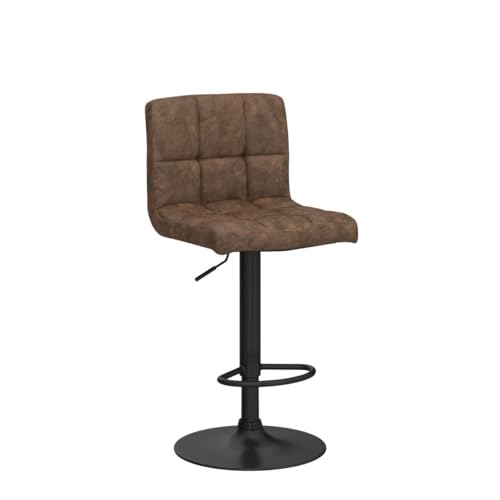 Finnhomy-Bar-Stools-Set-of-2-Counter-Height-Swivel-Barstools-with-Footrest-and-L-Shape-Thicken-Cushion-Back-Height-Adjustable-Modern-Bar-Chairs-Vintage-Leather-Retro-Brown Finnhomy Bar Stools Set of 2 Counter Height Swivel Barstools with Footrest and L Shape Thicken Cushion Back Height Adjustable Modern Bar Chairs Vintage Leather Retro Brown