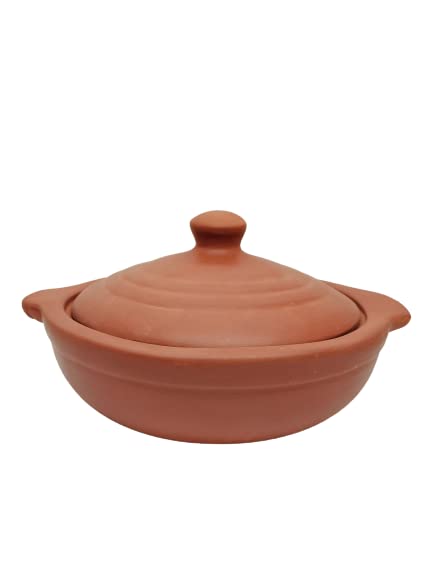 Nature's Stuff Terracotta Clay Cooking Pot With Mitti Lid 1.5 Ltr