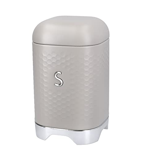 KitchenCraft Tea, Coffee and Sugar Storage Canister, Latte Cream, 11.5 x 11.5 x 19.5cm