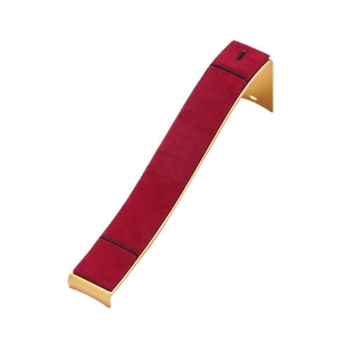 Friggqwe Fashion Enthusiasts Metal Microfiber Bracelet Watch Display Stand Jewelry Display Props Window Counter Jewelry Storage Ornaments Modern and Minimalist(Red)