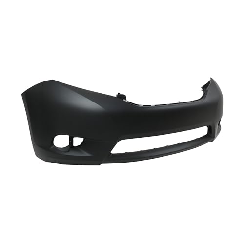Image of Compatible with Toyota Sienna 2011-2017 Front Bumper Cover | Primed, With Fog Light Holes, Without Parking Sensor Holes, Ready to Paint, OEM 5211908904, TO1000369