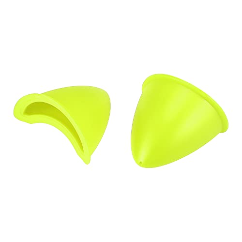 Motoforti 2Pcs Cat Ears Style Attachments Helmet Decoration Accessories Self Universal Helmet Cover Sticker For Motorcycle Bicycle Scooter Fluorescent Green Tpu #TOP5