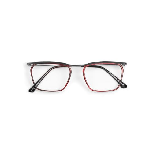 Image of SAM AND MARSHALL CHARLIE Eyeglasses - Light Weight Blu-Cut Computer Glasses With Tinted Metal Frames - Prescription Friendly Rectangle Shape for Men & Women