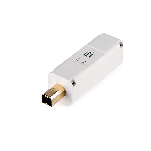 IFI iPurifier3 – USB 3.0 Störsignalfilter für Audio, USB-Daten und USB-Spannung mit Active Noise Cancellation (ANC) USB Buchse Typ-B, weiß/für Audio-Anwendungen, Hifi, Home-Cinema, Computer