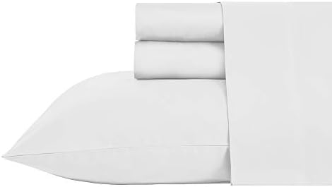 Cambay Linens 400-Thread-Count-Cotton-Sateen-King-Sheet-Set-Set-of-4-White