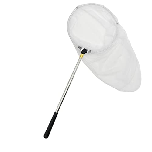 JZK 150 cm langes ausziehbares Kinder Fischernetz mit Teleskopgriff Fischnetz für Teich und Felsenbecken, Insekten Schmetterlings Fängernetz für Kinder Krabbennetz Schmetterlingsnetz