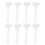 Healvian 8pcs Cleaning Dual Sided Toothbrush Dentures Retainers False Ergonomic Handle Firm Bristles Effective Cleaning