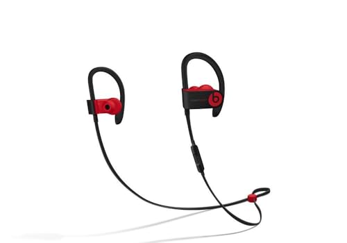 beats Powerbeats3 Wireless Ear-Hook Headphones Decade Collection Black/Red MRQ92 (Renewed)