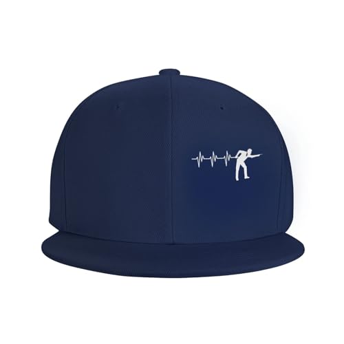 Heartbeat Billiards Adjustable Outdoor Baseball Hat Flat Hat3