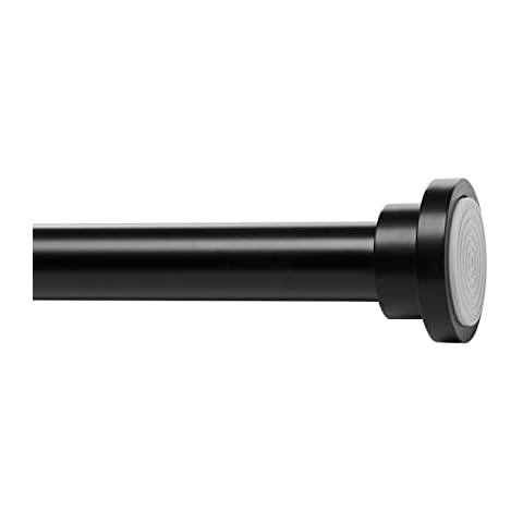 Amazon Basics Spannvorhangstange für Innen und Außen, verstellbar von 137 bis 229 cm, Schwarz Cover
