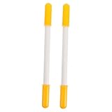 Vaguelly 2個用揺り馬プラスチックハンドル 黄 耐久性設計 滑り止めグリップ