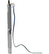 Deep Well Submersible Pump, 0.5HP 110V 16GPM 216 ft Head 3" OD Pipe Stainless Steel Underground W...