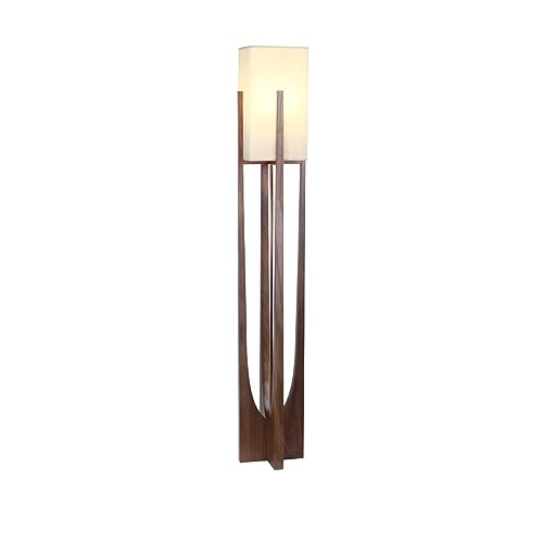 Lámpara de pie de madera maciza para leer en el salón y dormitorio