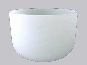 Frosted B Crown Chakra Quartz Crystal Singing Bowl 14 inch