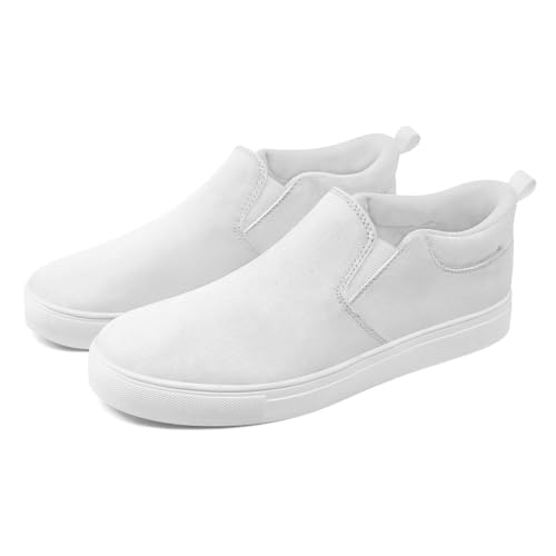 Custom Solid Color Canvas Slip-On Shoes Personalized Print Your Logo Name Lightweight Breathable Easy Wear Sneaker2