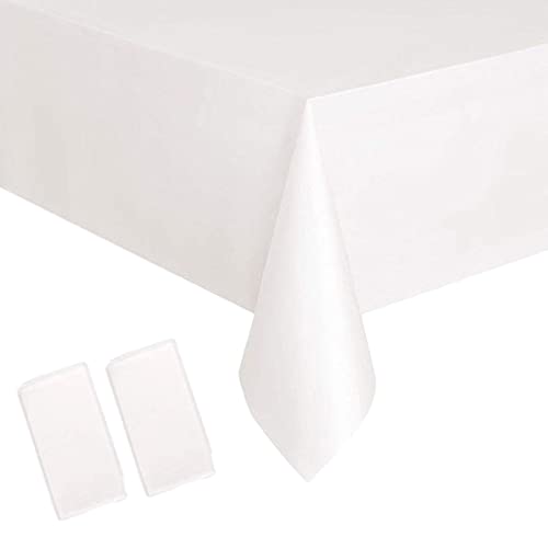 YAAVAAW 2 Piezas 137 * 274cm Mantel Desechable con Blanco,Mantel ...