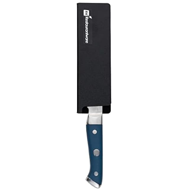 Restaurantware Sensei 6.5 x 2 Inch Knife Sleeve 1 Knife Protector - Fits Utility Knife Felt Lining Black Plastic Knife Blade Guard Durable Cut-Proof