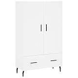 vidaXL Aparador Alto Madera de ingeniería Blanco 69,5x31x115 cm