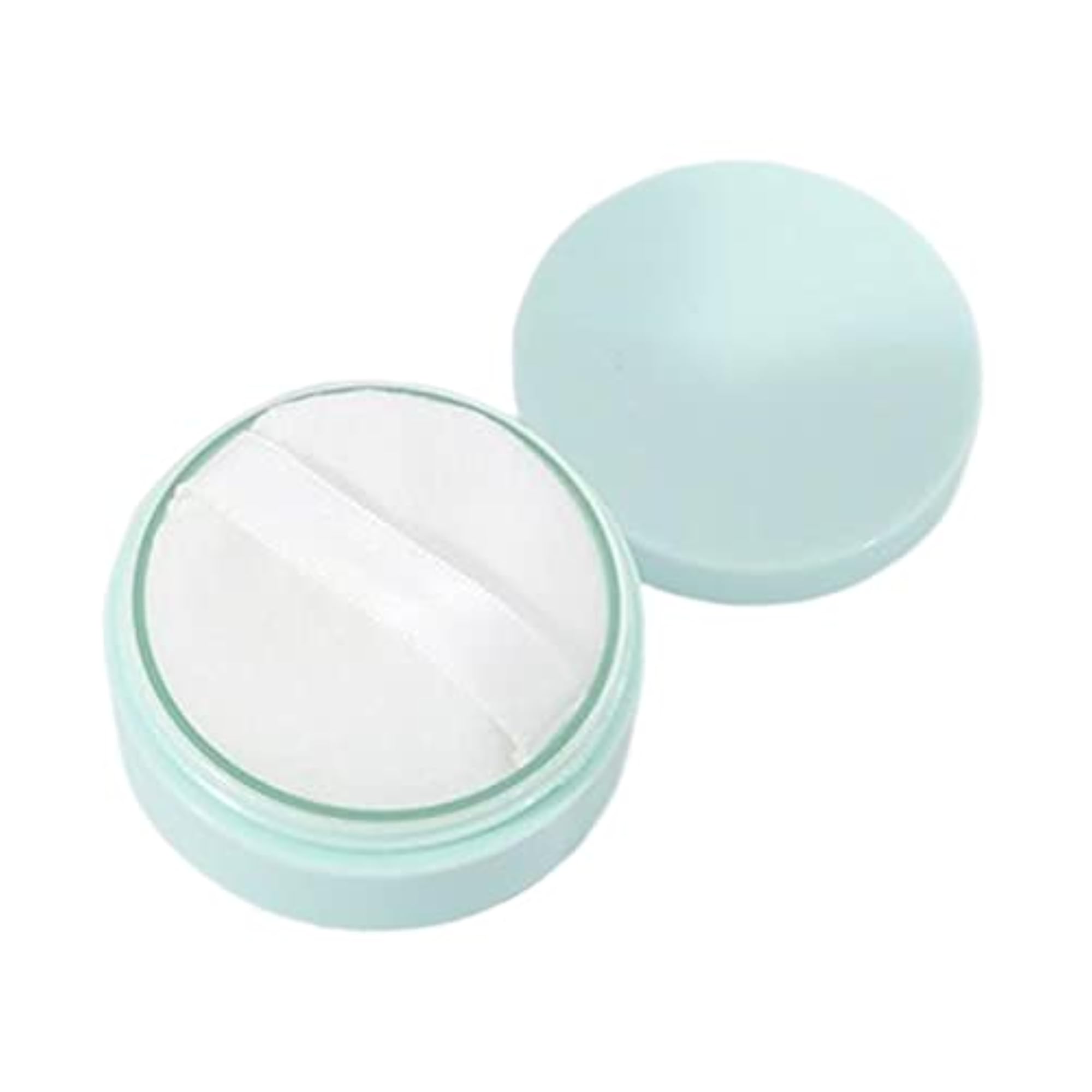 Empty Loose Powder Container with Puff, Delicate Workmanship