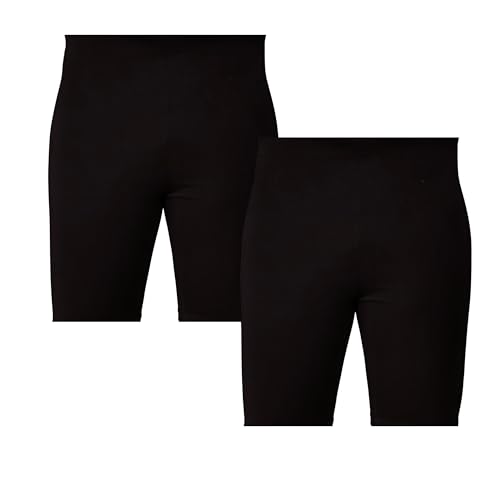 Image of Girls Tights & Short for Girl Kid in Solid Colours | Soft Stretchable Fabric - Ideal for Sports, Yoga - Pack of 2