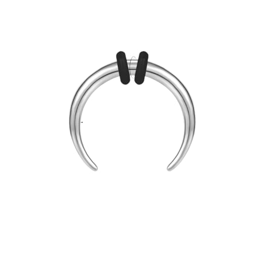 RIENINGJIENG New 2026 1 Piece Punk Ox Shape Stainelss Steel Septum Piercing Men Wome 14G & 16G Taper Stretcher Nose Ring Noses Expander 8Mm/10Mm Jewelry Fashion Accessories Creative Gift
