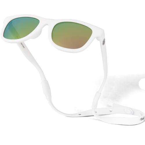 Image of Polarized Baby Sunglasses With Strap - Unbreakable Flexible Infant Sunglasses For Toddlers Newborns 0-24 Months