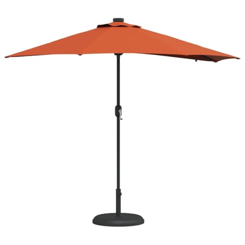 Parasol de jardin inclinable manivelle extérieur polyester résistant - 2