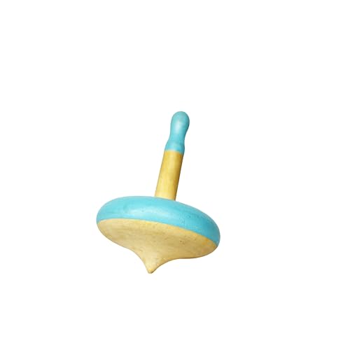 Image of Mother Touch Toys Handmade Wooden Spin Top | Indoor Playing | Infants | Toddlers | Non Toxic | Eco Friendly | Enterainment Toy for Kids | Wooden Toys