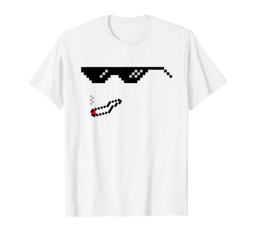 Camisas Pixel Art de 8 bits, Gafas de sol ahumador Camiseta