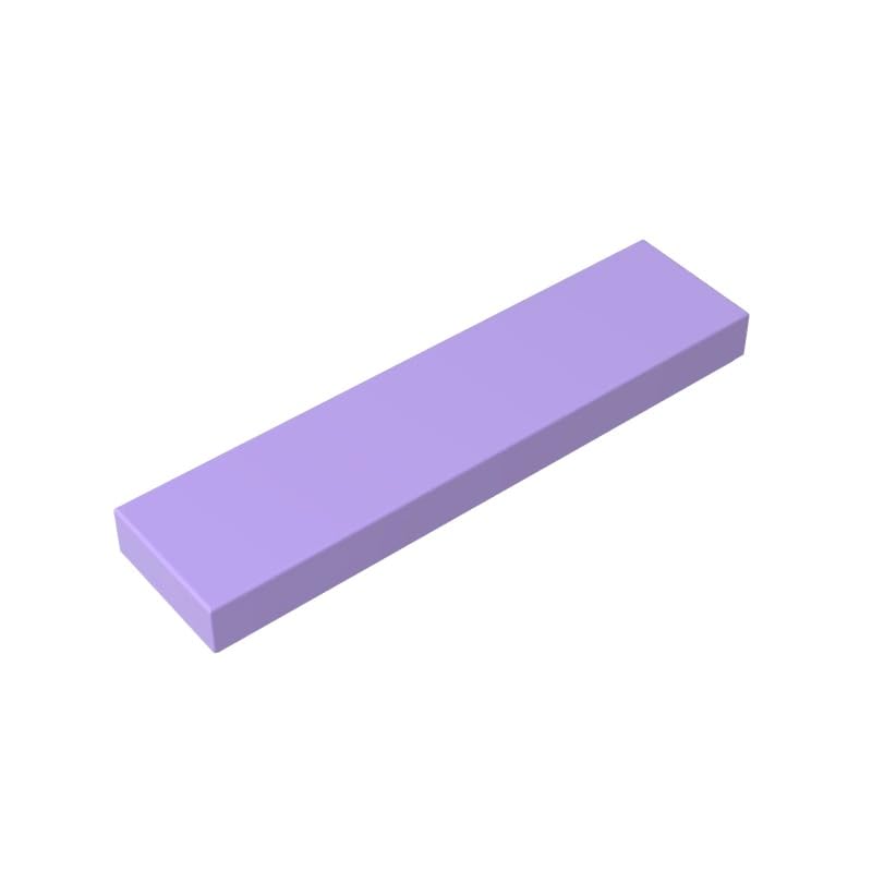 Gobricks 2431 Foundation Plate Tile 1x4 with Groove 50 Pieces GDS-563 Compatible with Lego Building Blocks Color:Lavender